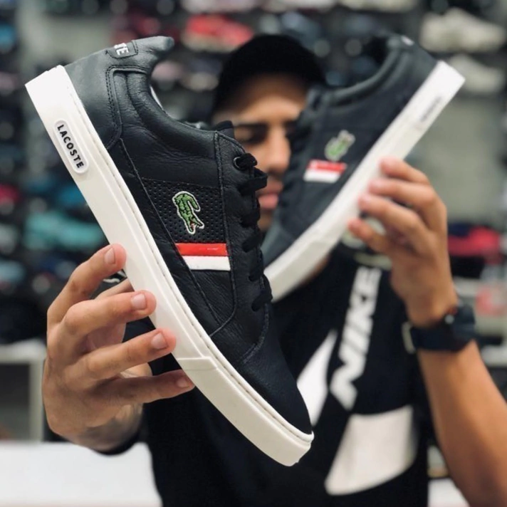 Tênis Lala Europa Preto/Branco/Vermelho