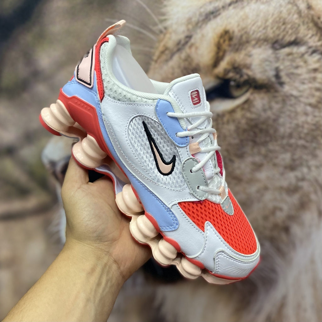 Shox TL Nova 12 Molas Branco/Rose/Azul/Vermelho promoção