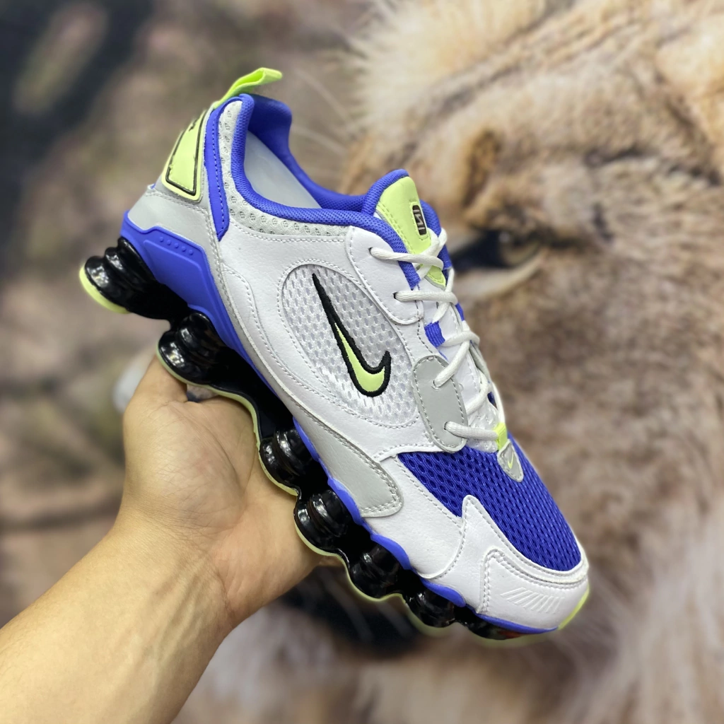 Shox TL Nova 12 Molas Cinza/Azul/Verde promoção