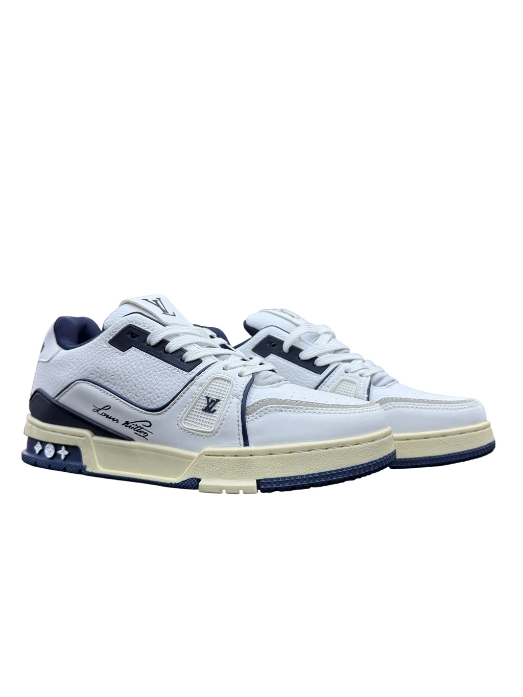 LV Trainer Flor branco/azul - Comprar em Linho Imports