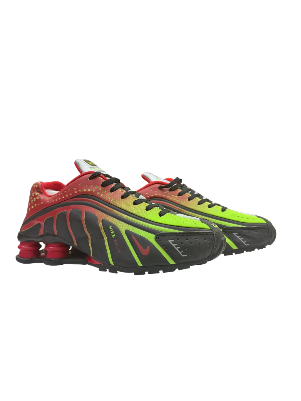 Shox R4 Verde/Vermelho ney importado