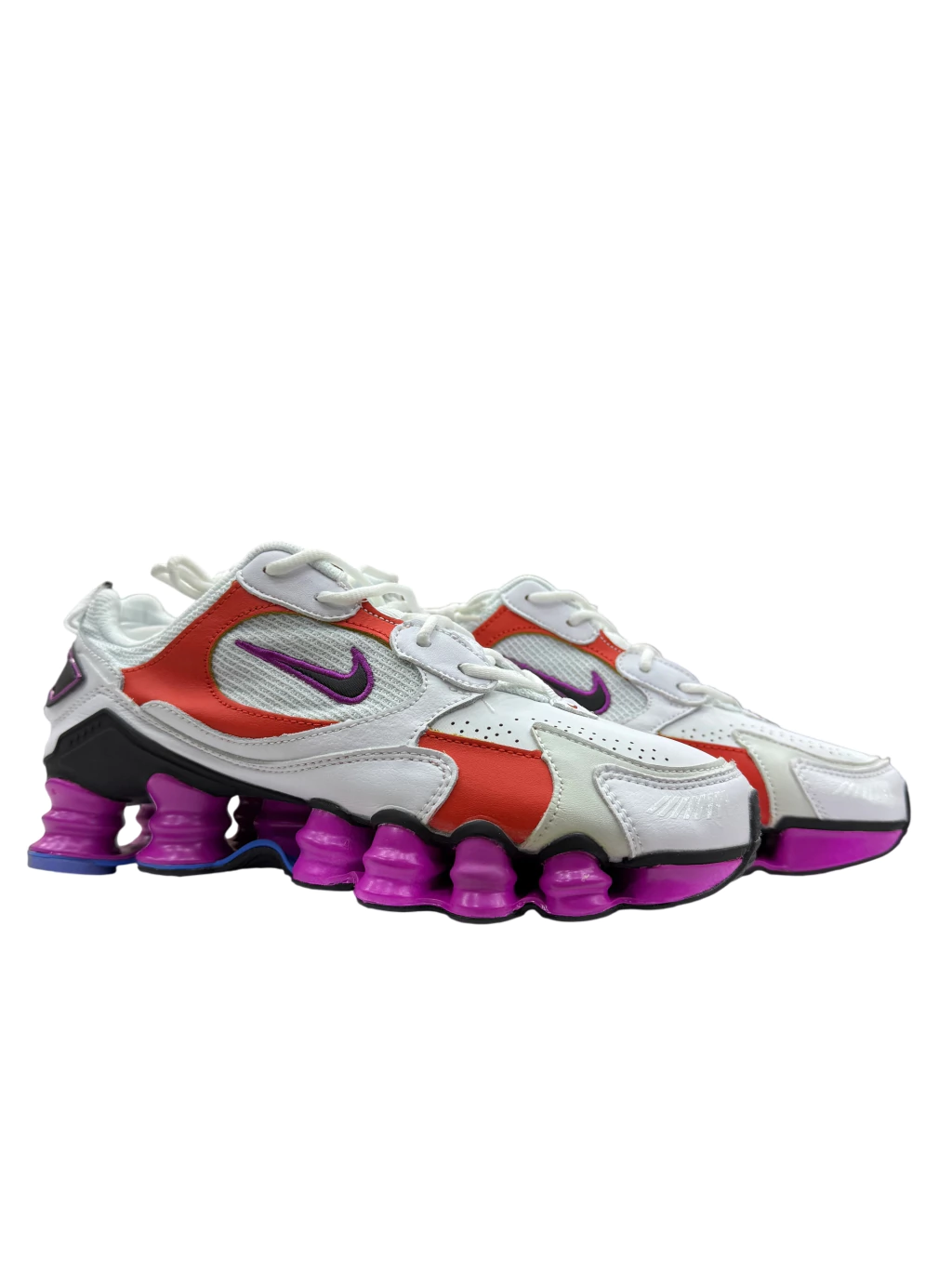 Shox TL Nova 12 Molas Branco/Rosa/Laranja promoção